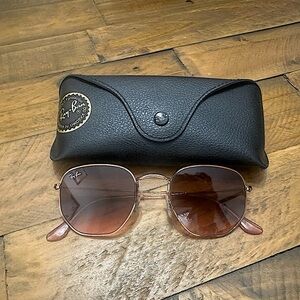 Ray-Band Hexagonal gradient brown lenses